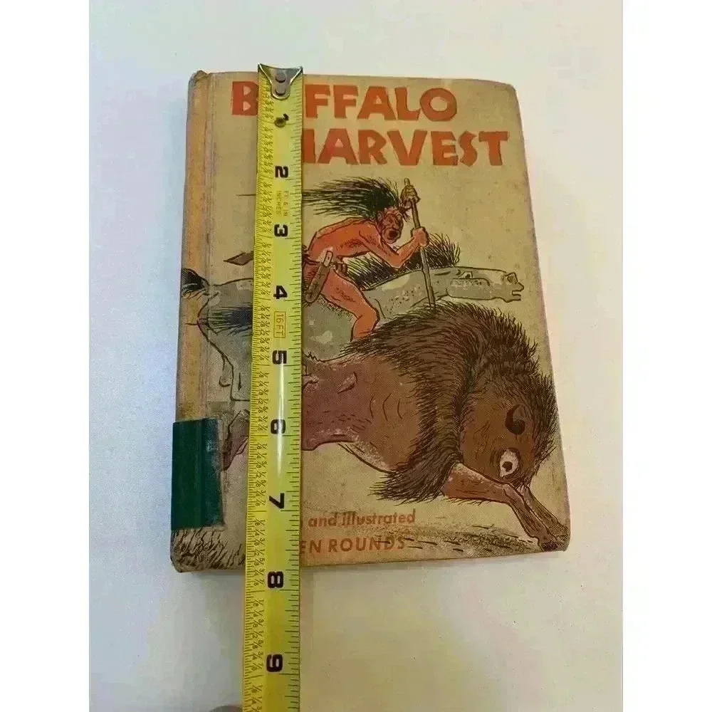 Vintage 1961 Buffalo Harvest Book First Cadmus Edition By Glen Rounds Special Ed